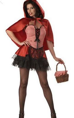Sexy Gothic Little Red Riding Hood Plus Size Adult Halloween Costume